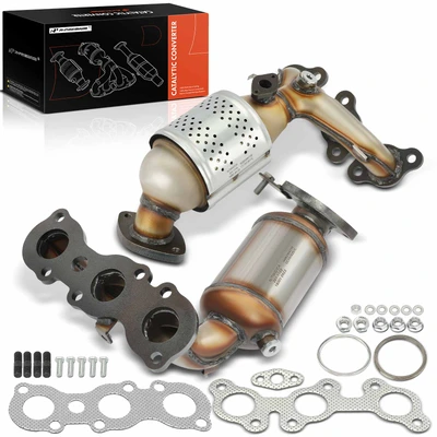 2 Pcs Front Catalytic Converter