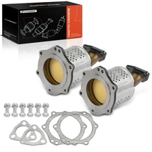 2 Pcs Front Catalytic Converter