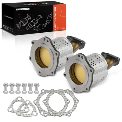 2 Pcs Front Catalytic Converter