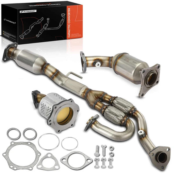 2004-2009 Nissan Quest 3-PC Catalytic Converter Front & Rear Fit Federal Emissions A-Premium APCCT260