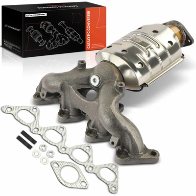 Front Catalytic Converter with Exhaust Manifold
