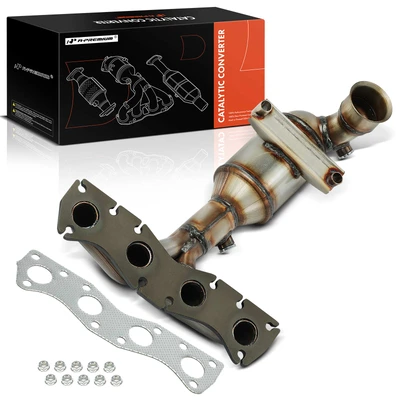 Front Catalytic Converter with Exhaust Manifold