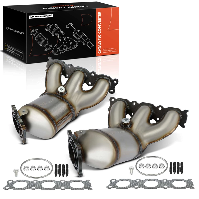 2-PC Catalytic Converter, Driver & Passenger, Fit Federal Emissions, A-Premium APCCT671