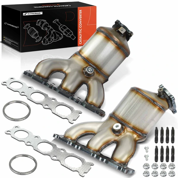 2-PC Catalytic Converter, Driver & Passenger, Fit Federal Emissions, A-Premium APCCT724