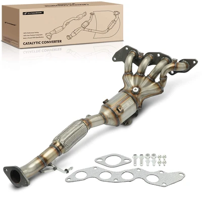 Front Catalytic Converter with Exhaust Manifold