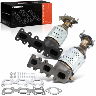 2 Pcs Front Catalytic Converter