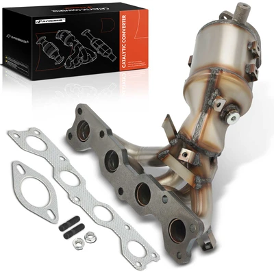 Front Catalytic Converter with Exhaust Manifold
