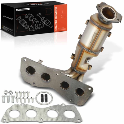 Front Catalytic Converter with Exhaust Manifold
