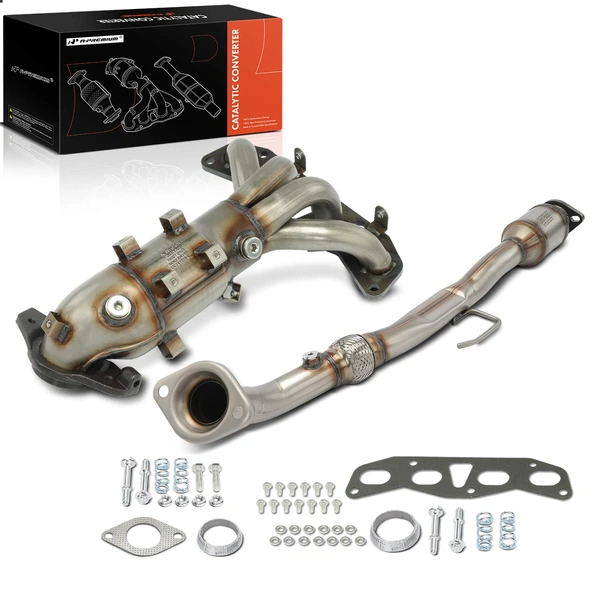 2-PC Catalytic Converter, Front & Rear, Fit Federal Emissions, A-Premium APCCT283