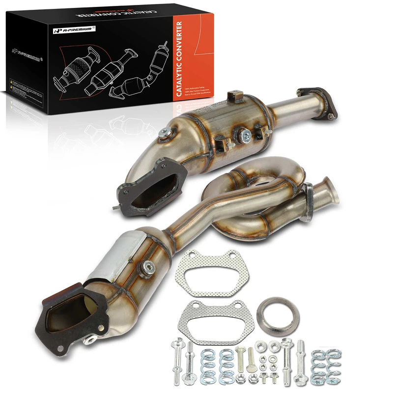 2-PC Catalytic Converter, Driver & Passenger, Fit Federal Emissions, A-Premium APCCT277