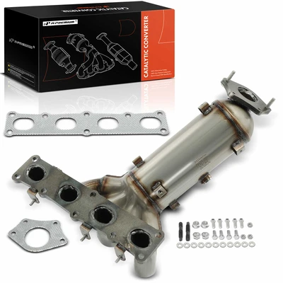 Front Catalytic Converter with Exhaust Manifold