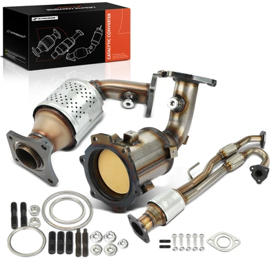 3 Pcs Front & Rear Catalytic Converter