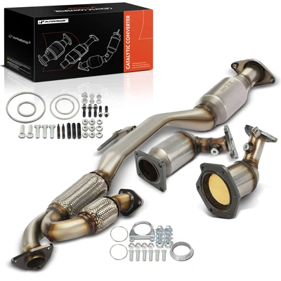 3 Pcs Front & Rear Catalytic Converter