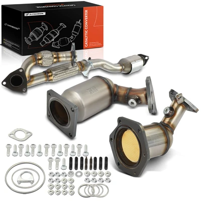 3 Pcs Front & Rear Catalytic Converter