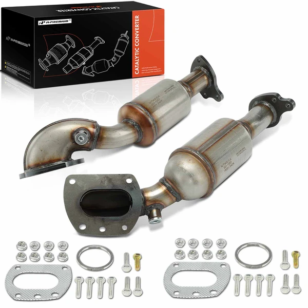 2-PC Catalytic Converter Front Side Fit Federal Emissions A-Premium APCCT580