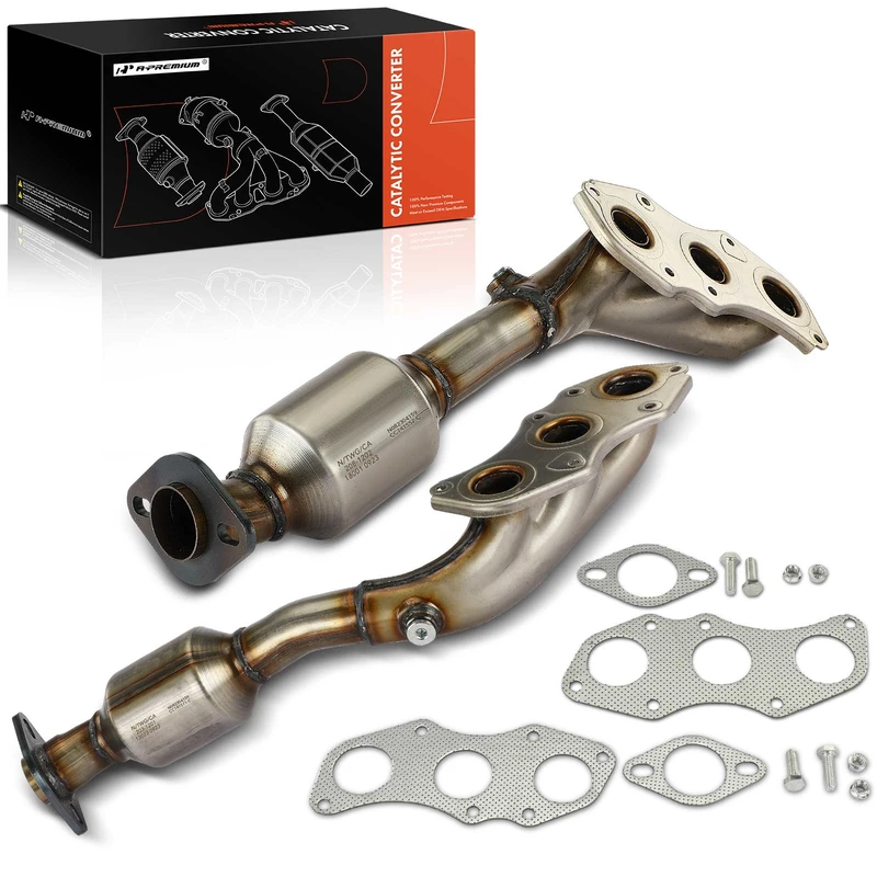 2-PC Catalytic Converter, Driver & Passenger, Fit Federal Emissions, A-Premium APCCT297