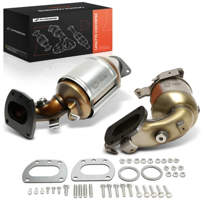 2 Pcs Front Catalytic Converter