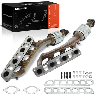 2 Pcs Front Catalytic Converter