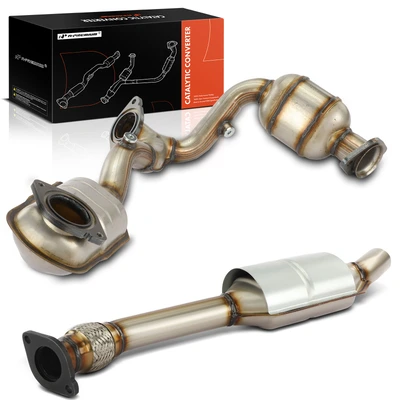 2 Pcs Front & Rear Catalytic Converter