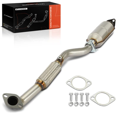 Rear Catalytic Converter with Curved Inlet