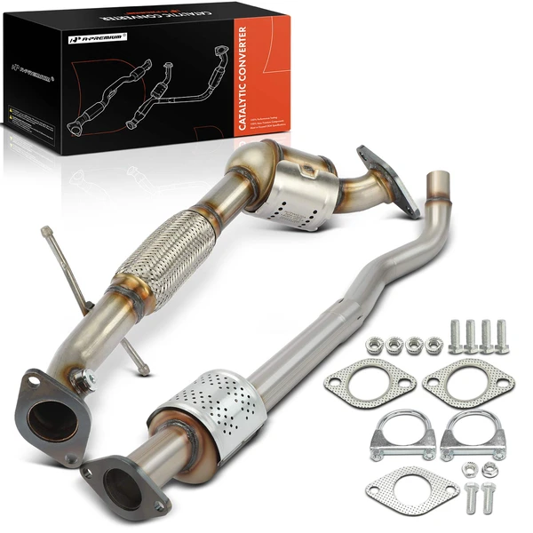 2-PC Catalytic Converter, Front & Rear, Fit Federal Emissions, A-Premium APCCT124