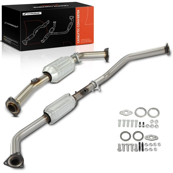 2-PC Catalytic Converter, Driver & Passenger, Fit Federal Emissions, A-Premium APCCT130