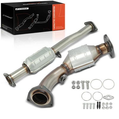 2 Pcs Front & Rear Catalytic Converter