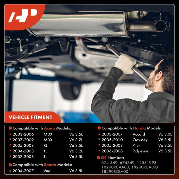 1-PC Catalytic Converter, Rear Side, Fit Federal Emissions, A-Premium APCCT461