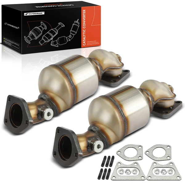 2005-2008 Honda Pilot 2-PC Catalytic Converter Front & Rear Fit Federal Emissions A-Premium APCCT462