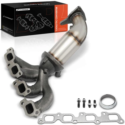 Front Catalytic Converter with Integrated Exhaust Manifold