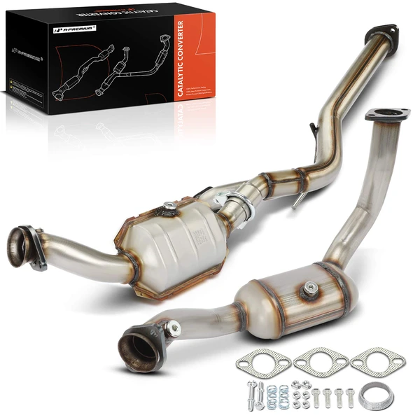 2-PC Catalytic Converter, Driver & Passenger, Fit Federal Emissions, A-Premium APCCT137