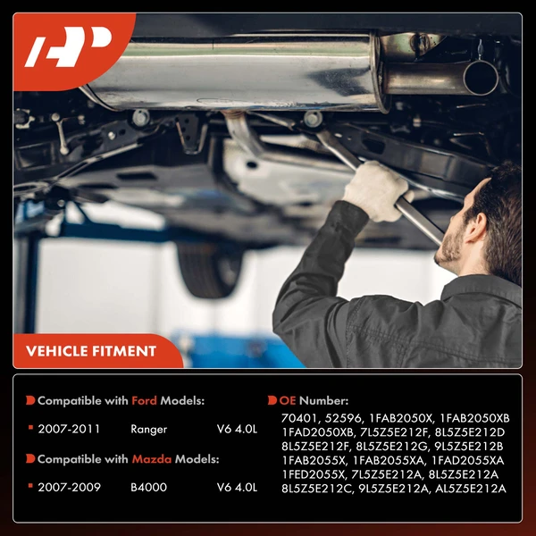 2-PC Catalytic Converter, Driver & Passenger, Fit Federal Emissions, A-Premium APCCT137