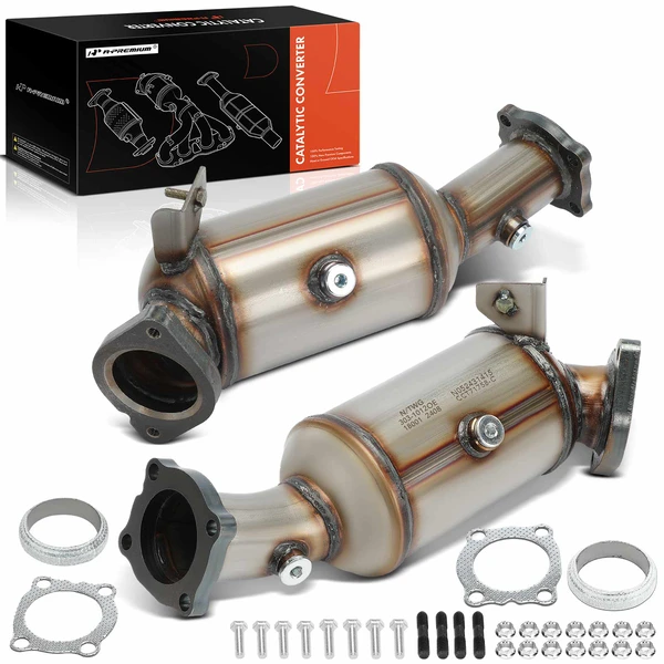 2-PC Catalytic Converter, Driver & Passenger, Fit Federal Emissions, A-Premium APCCT754