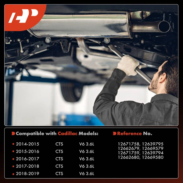 2-PC Catalytic Converter, Driver & Passenger, Fit Federal Emissions, A-Premium APCCT754