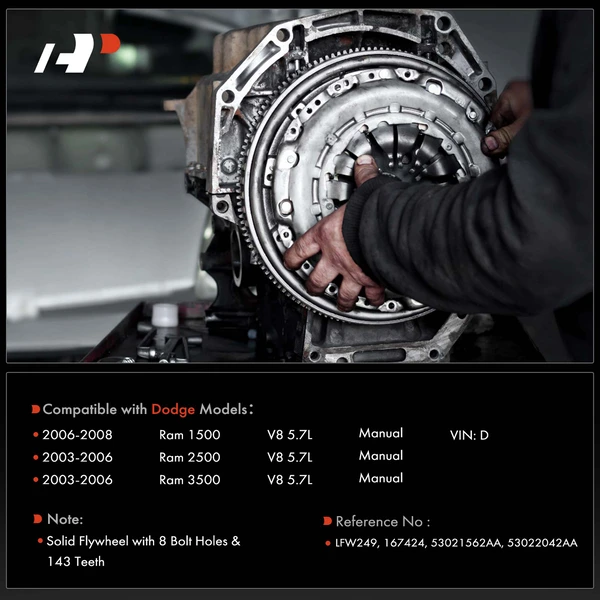 Transmission Clutch Kit & Flywheel for Dodge Ram 1500 Ram 2500 Ram 3500 03-06