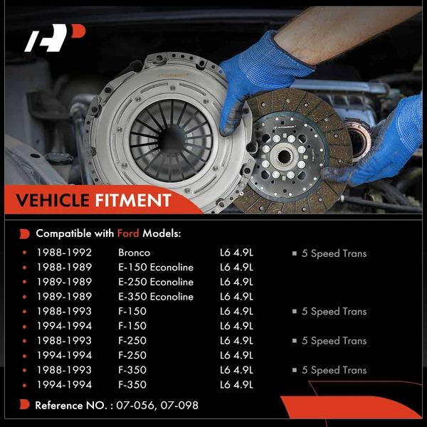 Transmission Clutch Kit for Ford F-150 F-250 1988-1994 Bronco 1988-1992 L6 4.9L
