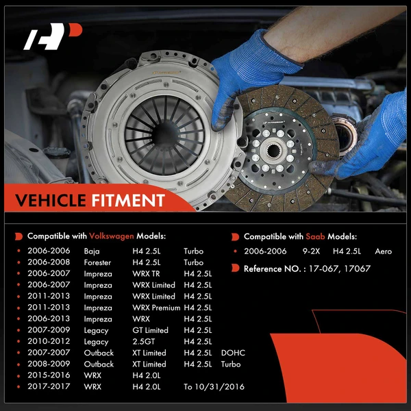 Transmission Clutch Kit for Saab 9-2X Subaru Baja 2006 Forester Impreza WRX