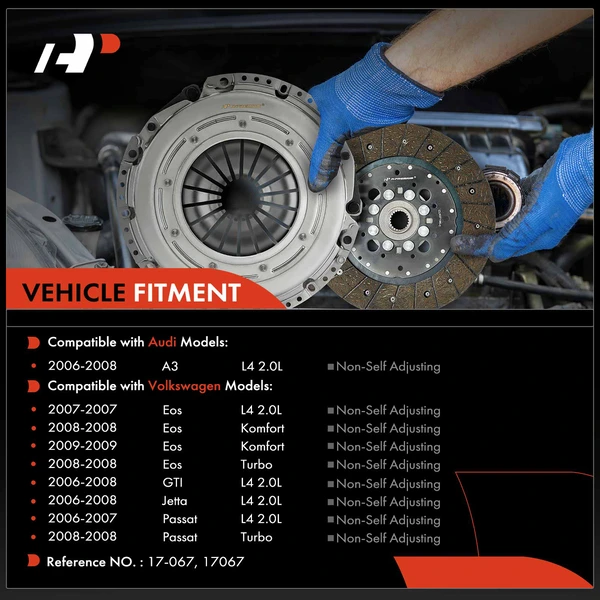 Transmission Clutch Kit for Audi A3 Volkswagen GTI Jetta Passat Eos L4 2.0L