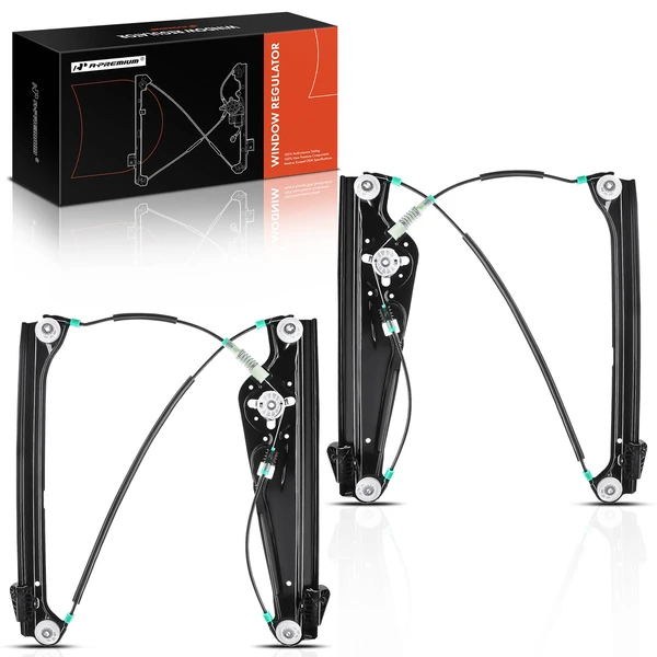 2 Pcs Front Power Window Regulator without Motor for BMW E65 E66 2002-2008