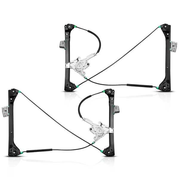 2 Pcs Front Power Window Regulator without Motor for BMW E46 323Ci 325Ci 328Ci