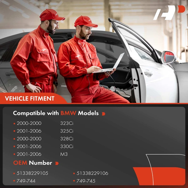 2 Pcs Front Power Window Regulator without Motor for BMW E46 323Ci 325Ci 328Ci