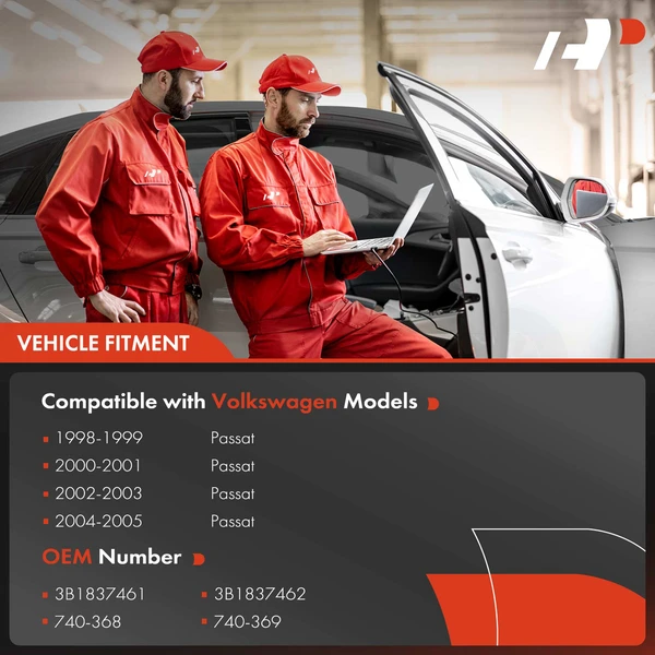 2 Pcs Front Power Window Regulator without Motor for Volkswagen Passat 1998-2005