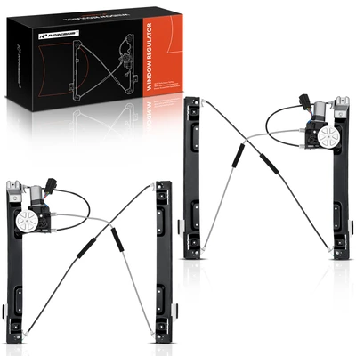 2 Pcs Front Power Window Regulator with Motor