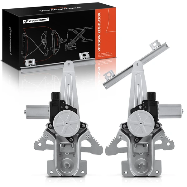 2007-2013 Mitsubishi Outlander 2-Pc Window Regulator and Motor Kit Rear Driver & Passenger Electric with Motor A-Premium APWR0852