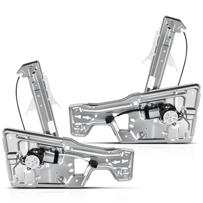 2 Pcs Front Power Window Regulator with Motor