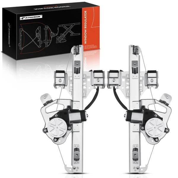 2006-2010 Hummer H3 2-Pc Window Regulator and Motor Kit Rear Driver & Passenger Electric with Motor A-Premium APWR2392
