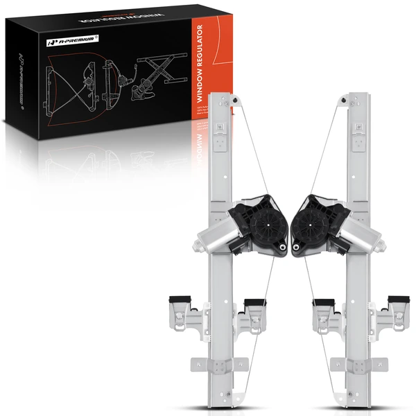 2007-2013 GMC Sierra 2500 HD 2-Pc Window Regulator and Motor Kit Rear Driver & Passenger Electric with Motor A-Premium APWR1237