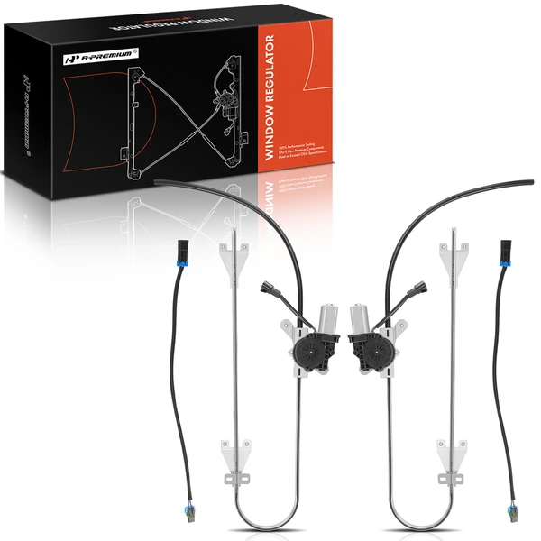 2006-2010 Peterbilt 387 2-Pc Window Regulator and Motor Kit Front Driver & Passenger Electric with Motor A-Premium APWR1502