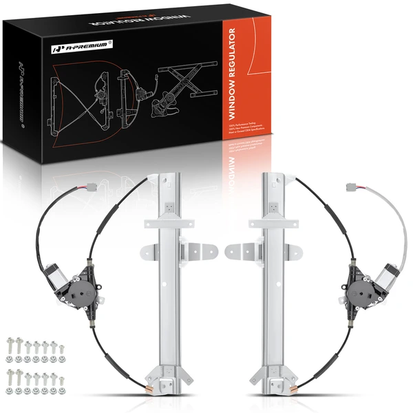 1992-2011 Ford Crown Victoria 2-Pc Window Regulator and Motor Kit Rear Driver & Passenger Electric with Motor A-Premium APWR1544