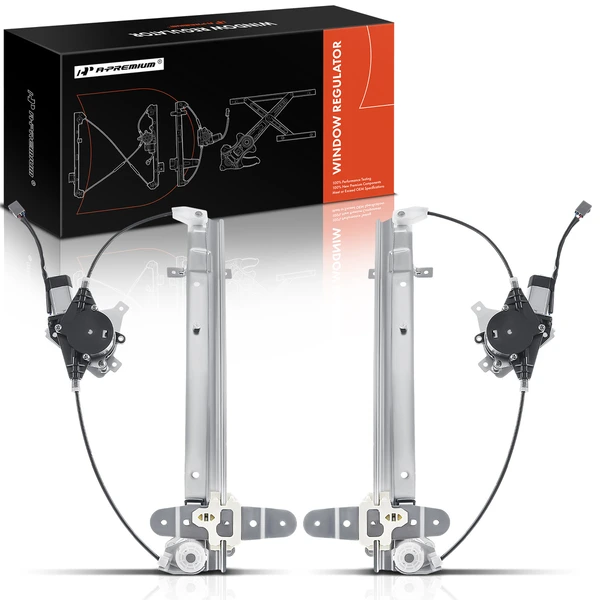 1998-2011 Lincoln Town Car 2-Pc Window Regulator and Motor Kit Rear Driver & Passenger Electric with Motor A-Premium APWR0937